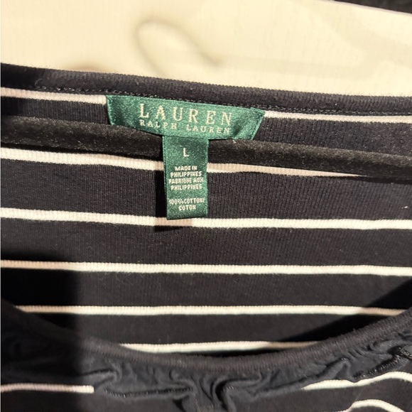 Ralph Lauren black and White Striped Short Sleeve top - Picture 4 of 4